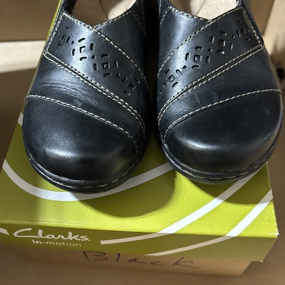 Clarks Evianna Fig4 Women's Casual Comfort Slip On Loafers Shoes Size 7.5M Blk‎